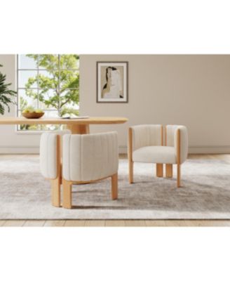 Streamdale Dining Chairs Set of 2, Modern Seating with Rubber Wood Frame