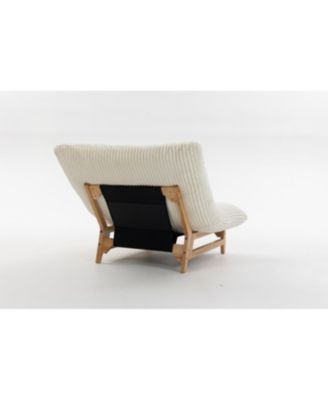 Streamdale Adults' Corduroy Bean Bag Chair with Backrest, Single Seat