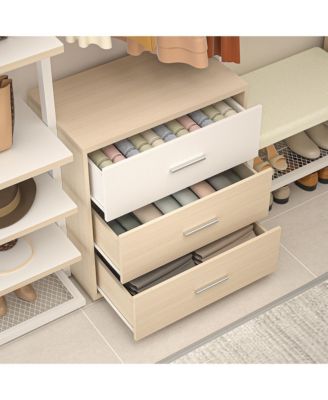 Heavy Duty Closet Organizer System with 6 Drawers, 96 Inch Walk In Clothes Rack with 14 Shelves, 1200 lbs Capacity