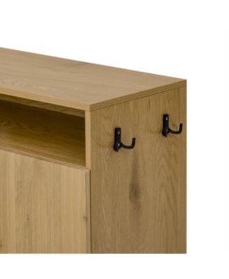 Streamdale Livingroom Cabinet with Shoe Bench, 2 Doors, 3-Tier Shelves, Entryway Bench, 4 Shoe Racks