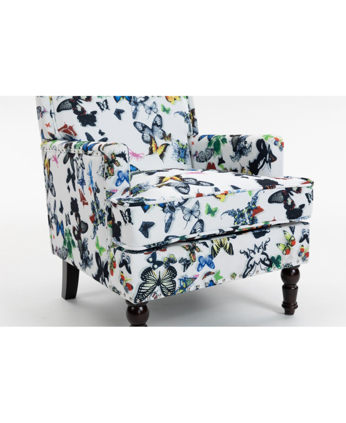 Streamdale Upholstered Chair with Linen Fabric and Nailhead Trim