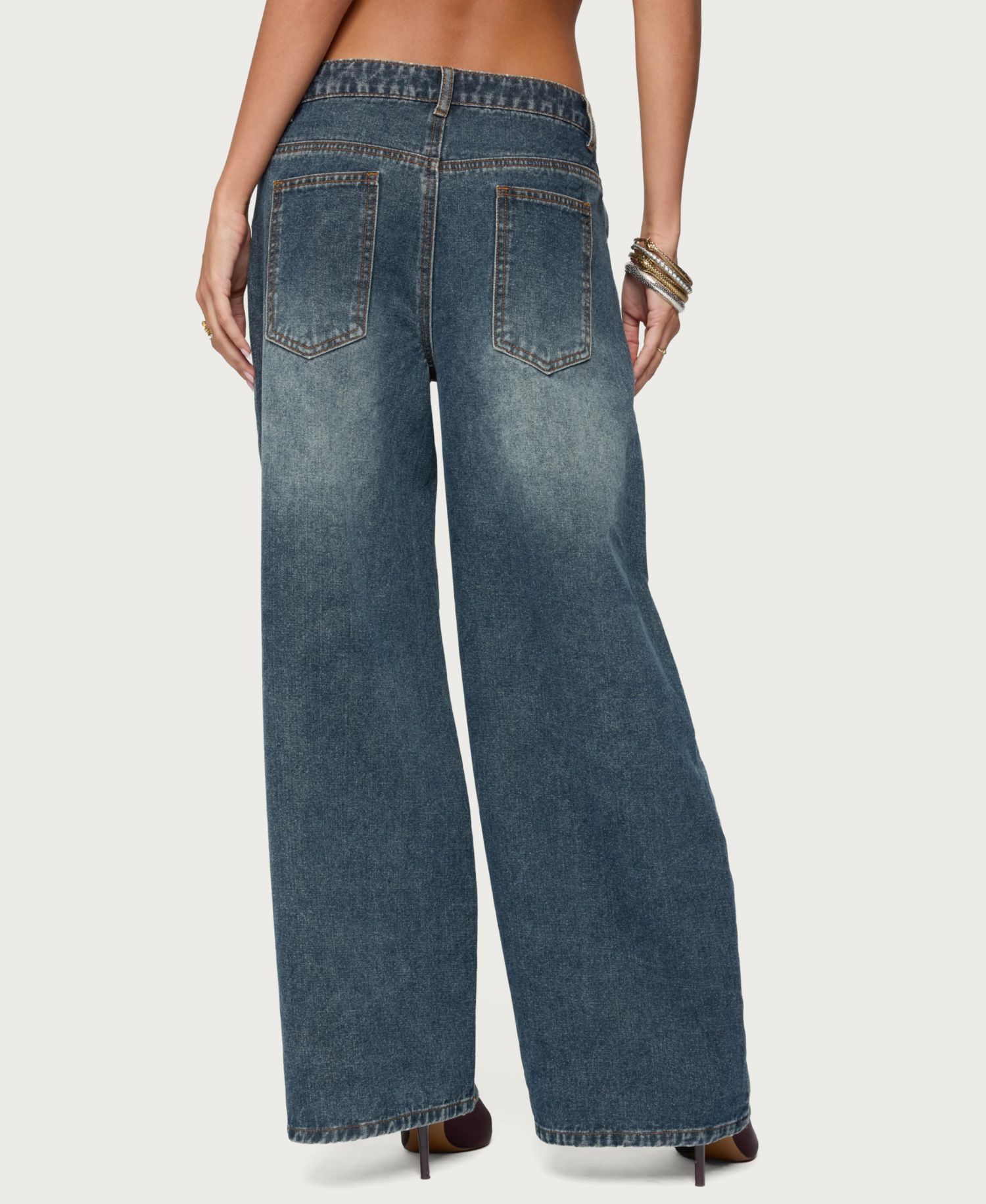 Women's Santi Low Rise Wide Leg Jeans