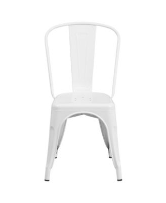 Commercial Grade 4 Pack Metal Indoor-Outdoor Stackable Chair
