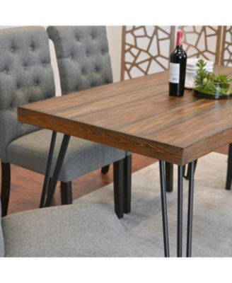 Streamdale 5-Piece Dining Set, Hairpin Dining Table with 4 Chairs, 4 Color Options