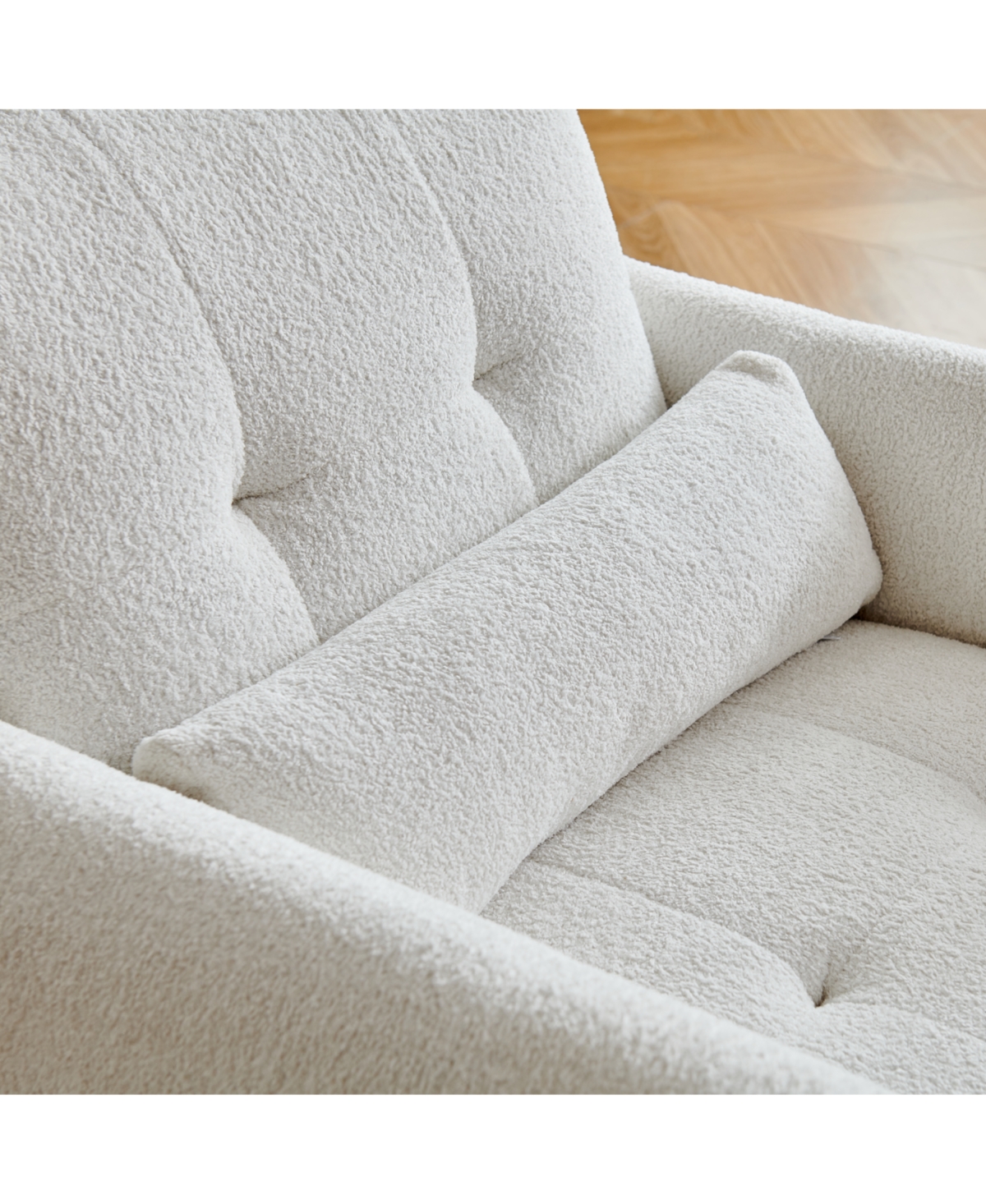 Streamdale Furniture Streamdale Modern Tufted Accent Chair with Velvet Upholstery and Lumbar Pillow