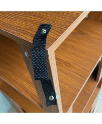 Streamdale 6 Tier L-Shaped Corner Bookshelf - Dark Oak