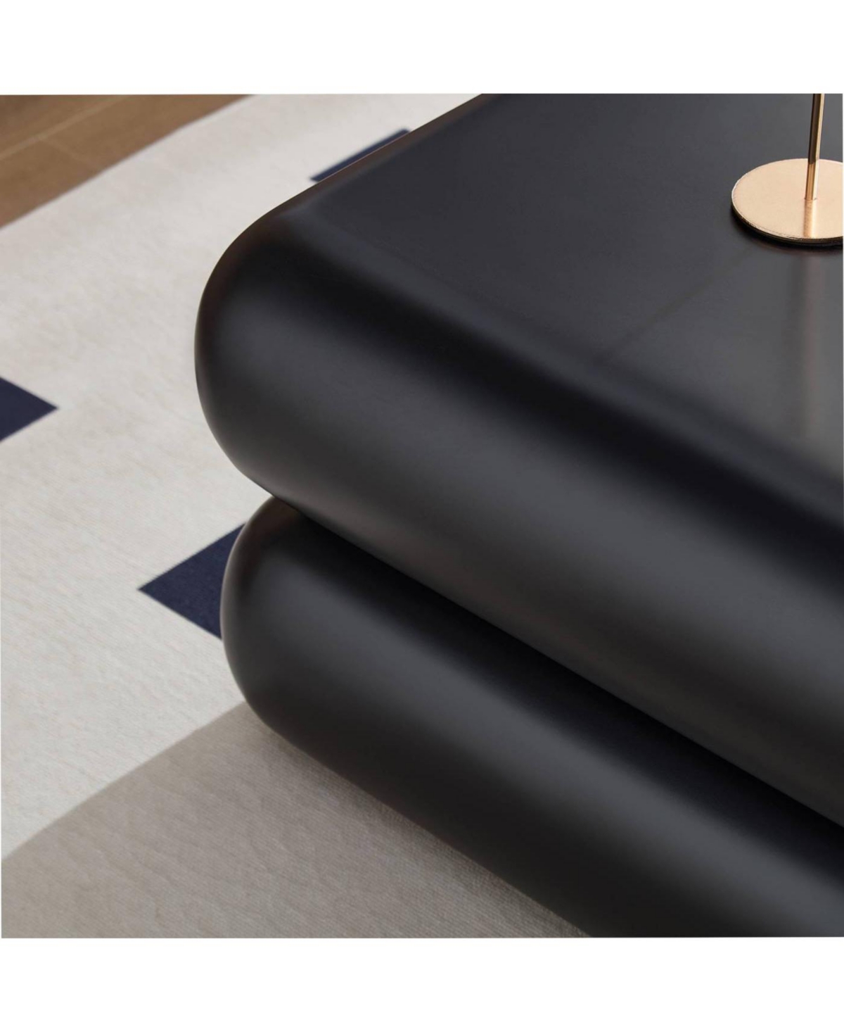 Streamdale Furniture Streamdale Black fiberglass Coffee Table