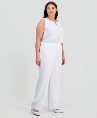 Plus Size High-Rise Straight-Leg Pants