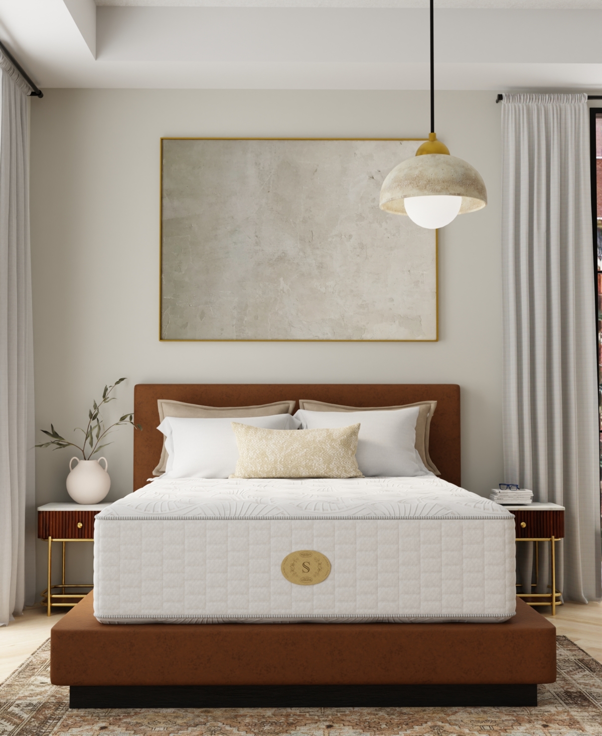 Shifman Flourish 16" Plush Tight Top Mattress, Split Queen