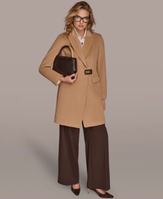 Women's Buttoned Notch Collared Coat