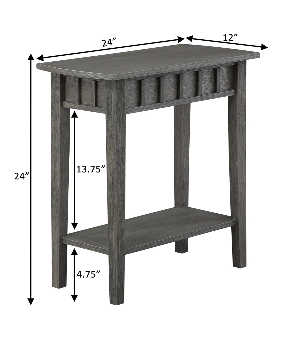 Convenience Concepts 24" Dennis Rubberwood End Table