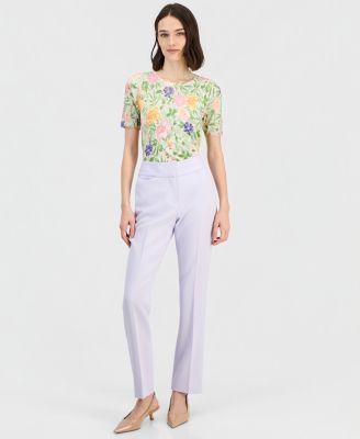 Women's Flat-Front Straight-Leg Pants