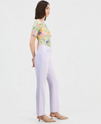 Women's Flat-Front Straight-Leg Pants