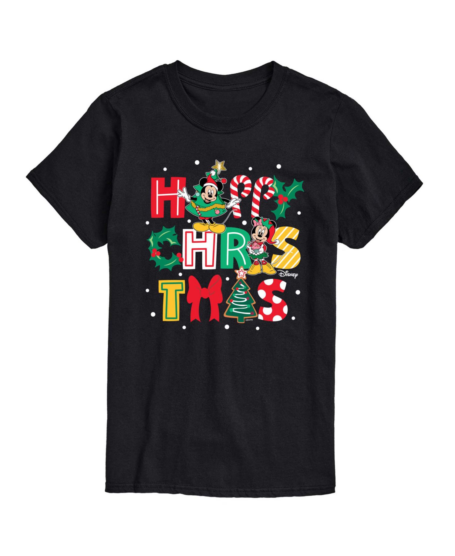 Men's Disney Happy Christmas Icons Short-Sleeve Graphic T-Shirt