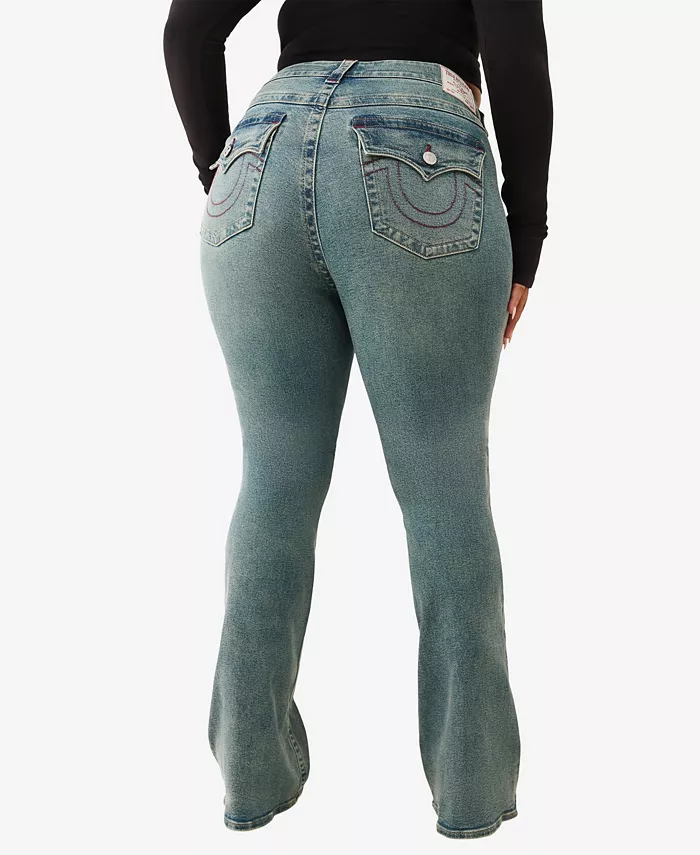 Plus Size Becca Mid Rise Bootcut Flap Jeans - thumbnail 3