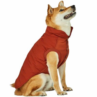 Blueberry Pet Windproof Waterproof Quilted Dog Puffer Jacket with Dual Zipped Leash Opening