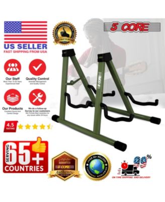 Double Guitar Stand Floor Adjustable A Frame Folding Acoustic Electric Guitars Holder Stands GSS 2N1 PGR