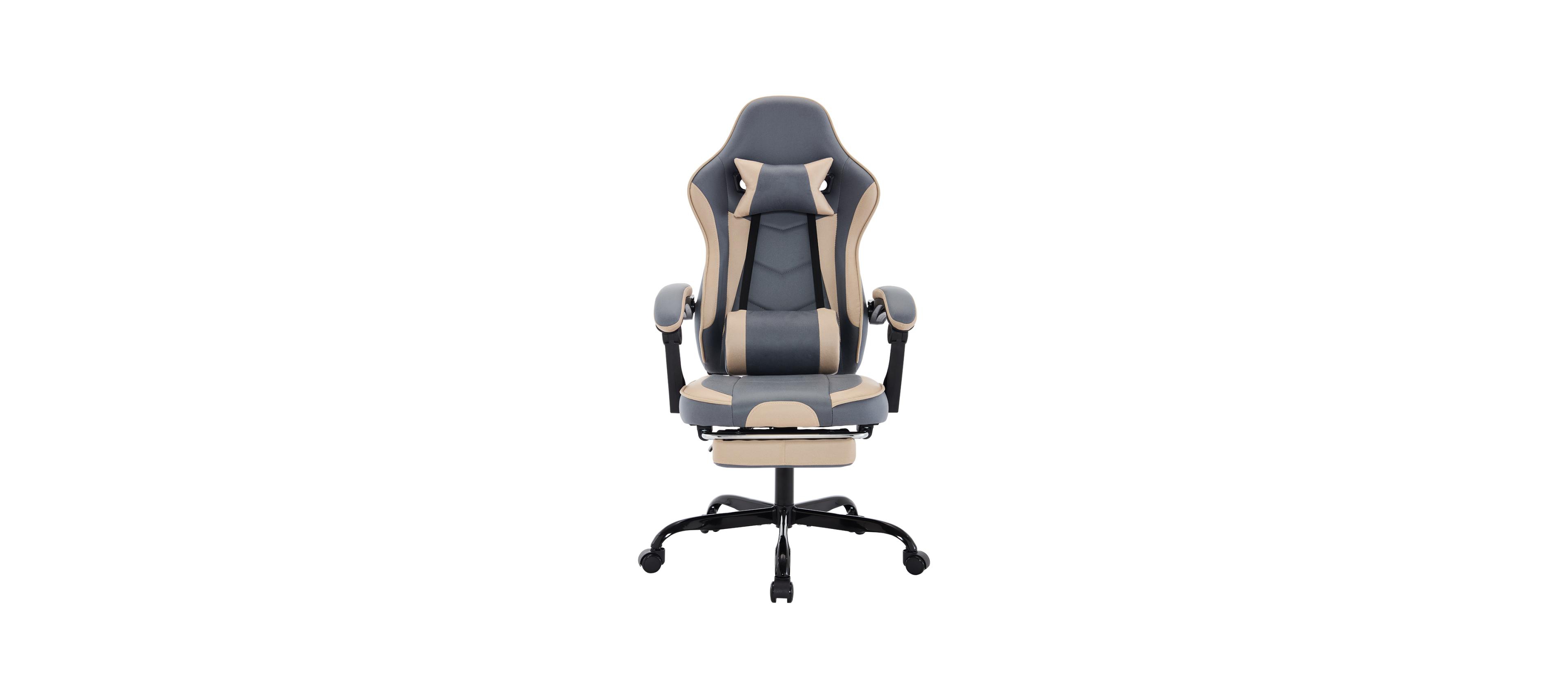 Streamdale Furniture Gaming Chair with Footrest and Massage Lumbar Support