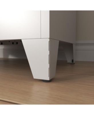 72 Inch White Pantry Cabinet with 2 Drawers