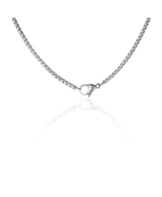 Men s Dice Pendant Necklace - 22'' Stainless Steel Box Chain