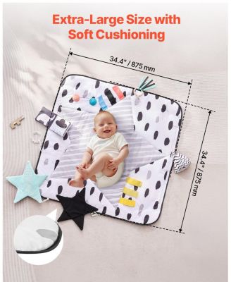 Infant Play Gym Mat with 6 Toys for Tummy and Floor Time