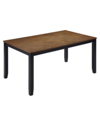 6-Piece Dining Table Set with Bench, Classic Wooden Dining Table for 6, Farmhouse Style