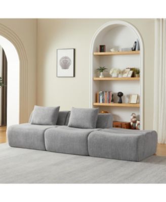 Streamdale Oversized 3 Seater Chenille Sofa, No Assembly, Space-Saving