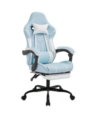  Gaming chair, Ergonomic computer chair with footrest and lumbar backrest