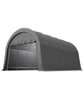 Heavy-Duty 12x20 FT Carport Canopy, Commercial-Grade Steel Frame Garage Shed
