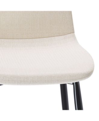 Modern Knit Fabric Dining Chairs with Iron Legs