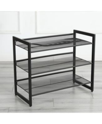 3-Tier Adjustable Shoe Rack Organizer for Entryway