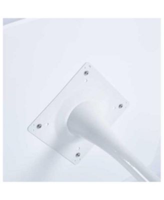 31.5" White Square Dining Table for 2-4, Mid-Century Modern Tulip Table