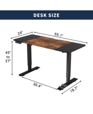 Electric Standing Desk - Adjustable Height Computer/Gaming Table (55")