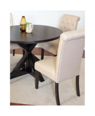 Streamdale 5-piece Dining Set, Cross-Buck Dining Table with 4 Stylish Chairs