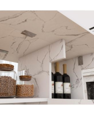  Multi-Functional Folding Table with Storage Shelves and Wheels