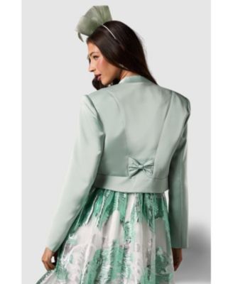 Women's Cropped Satin Jacket