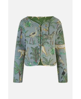 Women's Animal Reversible Cropped Quilted Jacket