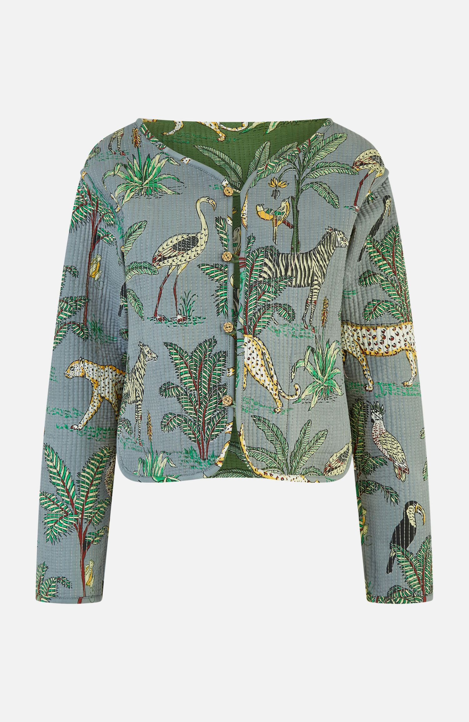 Women's Animal Reversible Cropped Quilted Jacket