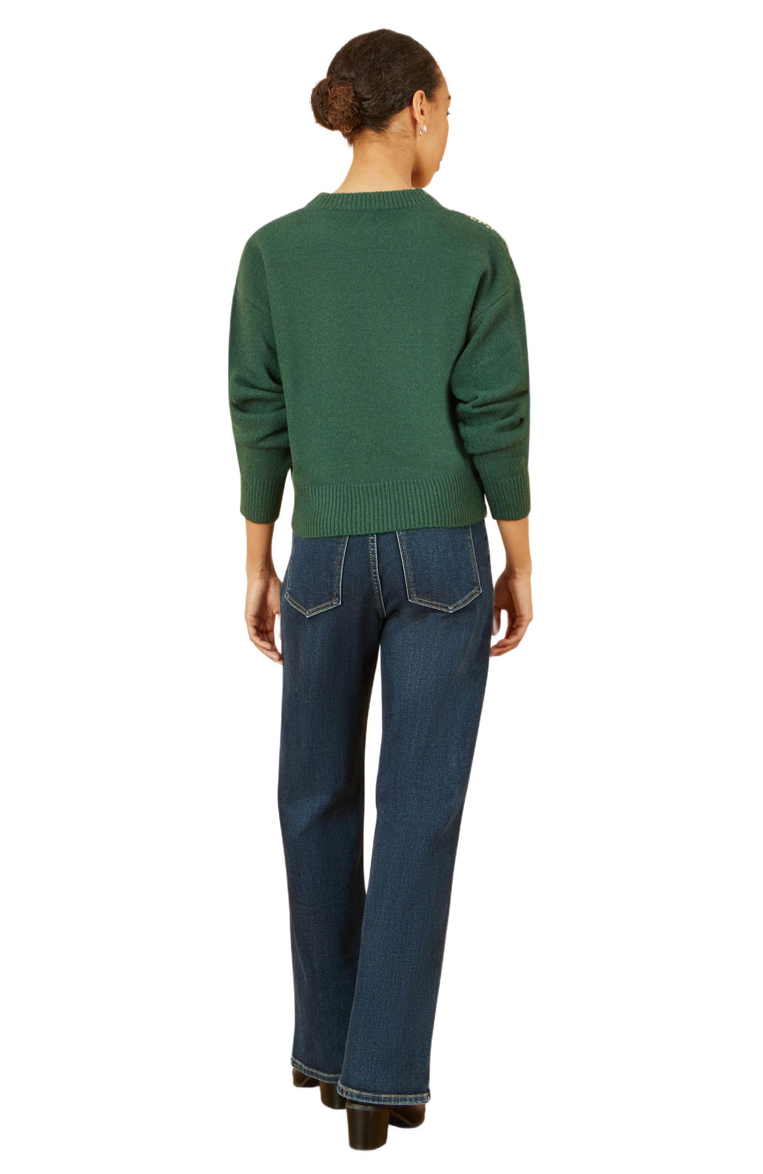 Women's Relaxed Knitted Sequin Sweater