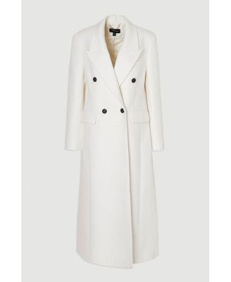 Women's Brushed Wool Double Breasted Maxi Coat