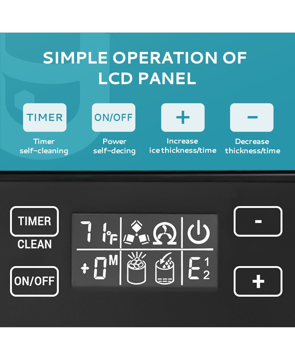 Euhomy 80-lb/Day Freestanding Cubed Ice Maker with Auto-Cleaning in Silver