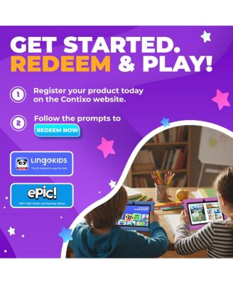 K103 10 in. Kids Tablet Android 13, 32GB with Epic! and Lingokids, includes Kid-Proof Case with Kickstand