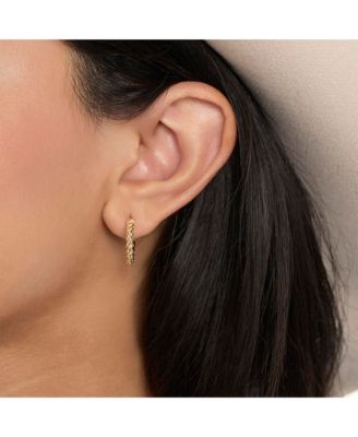 Gold-Tone Pave & Charm Huggie Hoop Earring Set, 6 Pairs