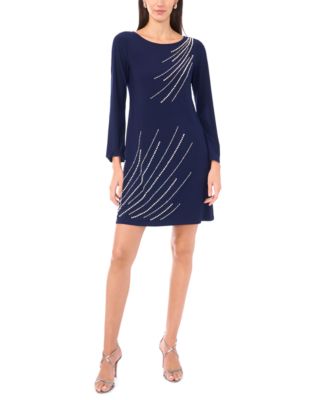 Women's Long-Sleeve Crew Neck Dress