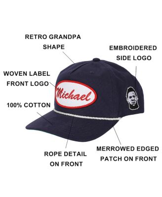 Men's John Carpenter s Michael Name Patch Navy Retro Grandpa Snapback Hat