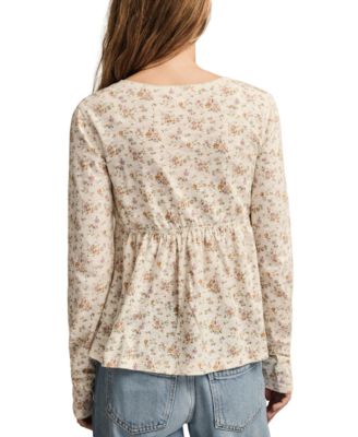 Women's Babydoll Henley Top