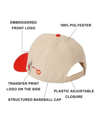 Men's Bros Fire Mario White & Red Retro Grandpa Snapback Hat