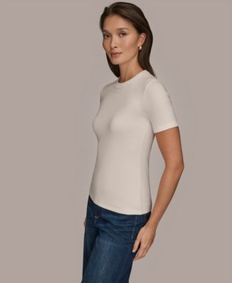 Women's Rib Short-Sleeve Crewneck T-Shirt