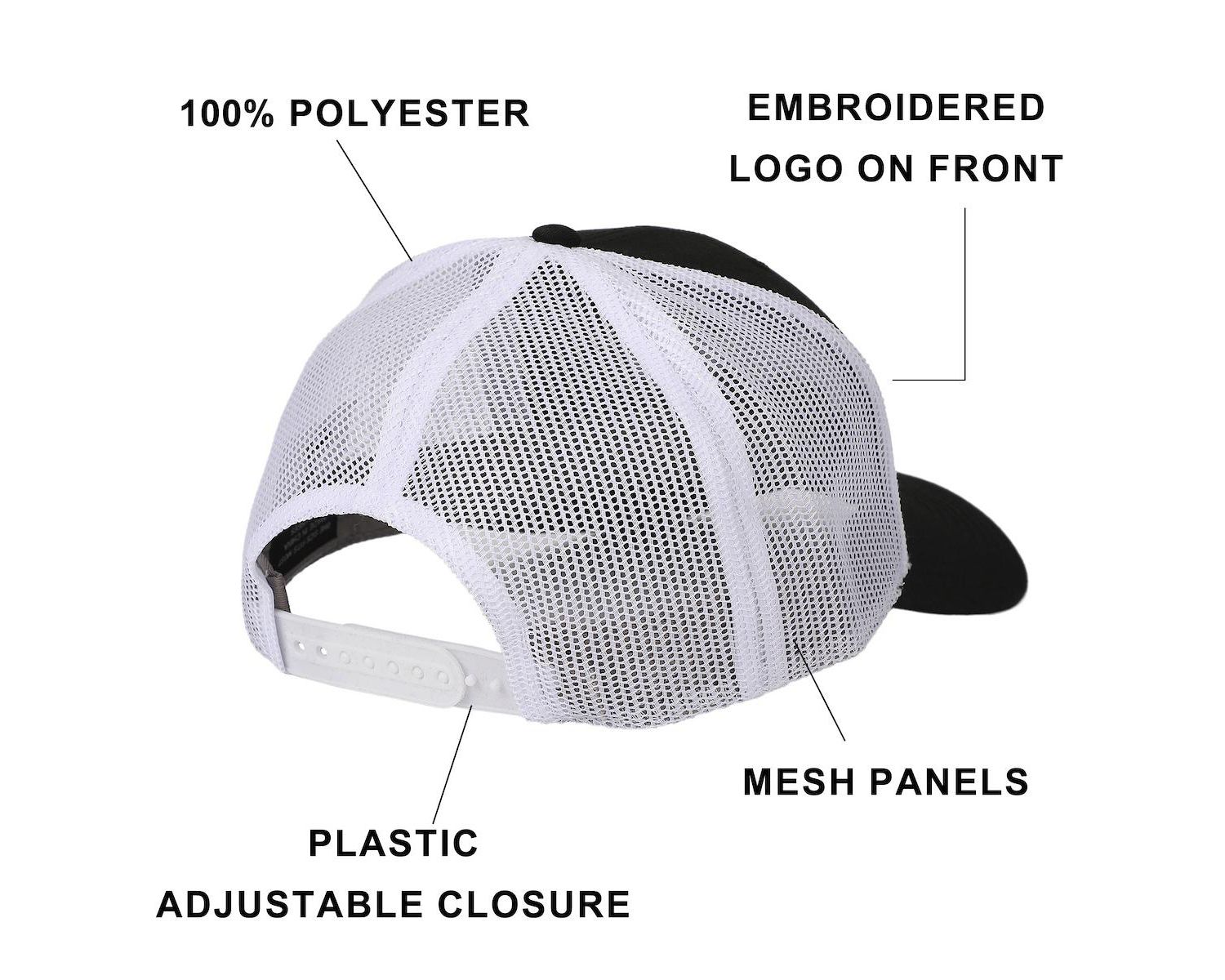 Men's Embroidered Logo Trucker Hat