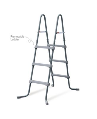 14' x 42" Oasis Outdoor Round Frame Above Ground Swimming Pool, Gray